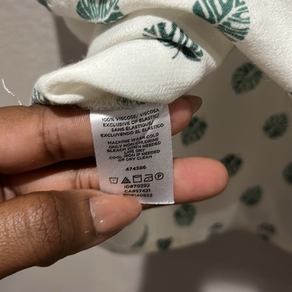 Loft Size M Women Pullover Blouse Top Tropical Flare 3/4 Sleeve Boho Vacation - Picture 4 of 8